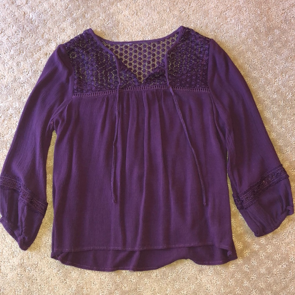 Dark purple Lacey blouse